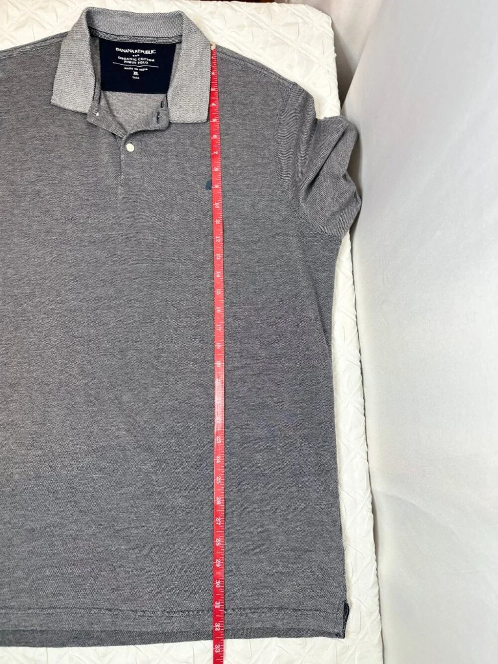Banana Republic Organic Cotton Pique Polo, XLarge-Tall Minimalist Preppy Classic